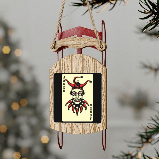Joker Card Sled Ornaments