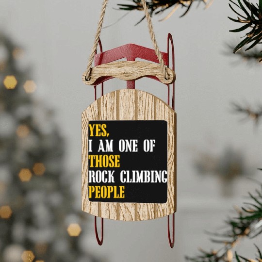 Rock climbing people Sled Ornaments