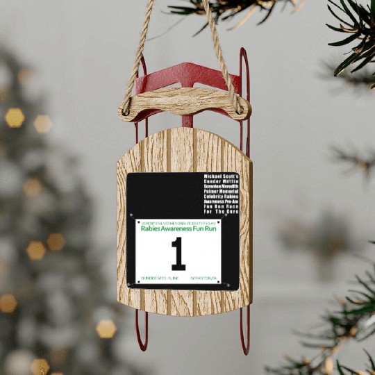 FUN RUN Michael Sled Ornaments