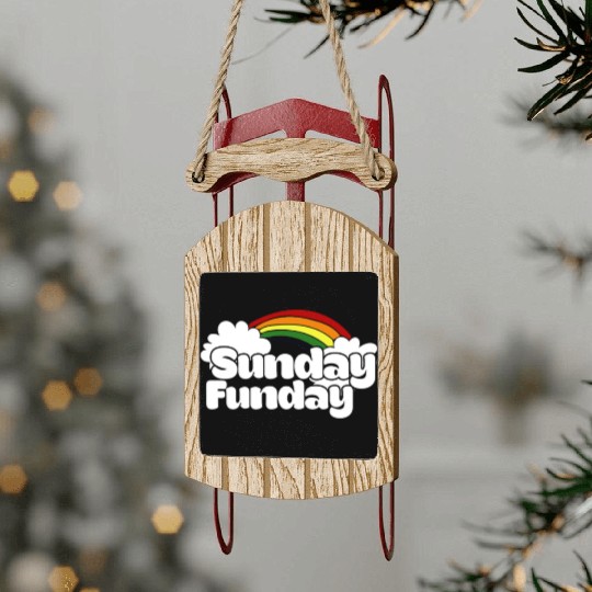 Sunday Funday Sled Ornaments