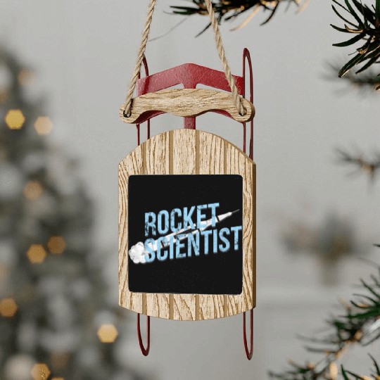 Science - Rocket Scientist Sled Ornaments