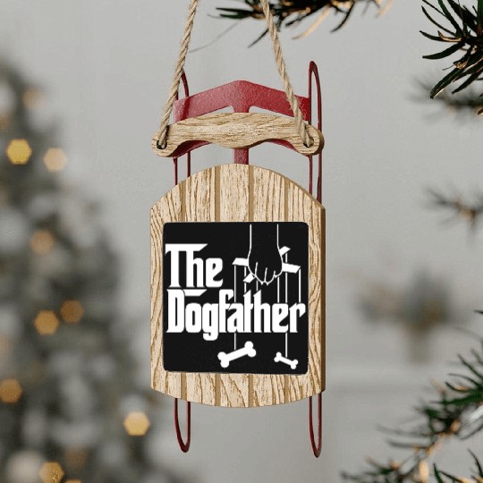 the dogfather Sled Ornaments