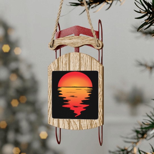 sunset Sled Ornaments