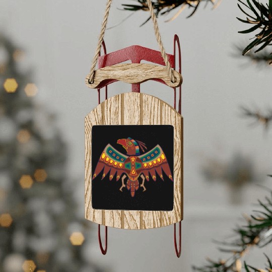 Native American Zodiac Falcon-1 (Aries) Sled Ornaments