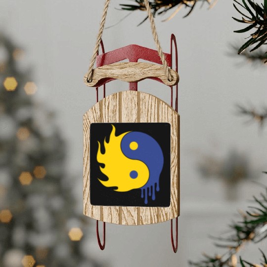 Ying Yang Sled Ornaments