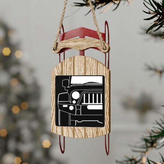 jeep wrang Sled Ornaments
