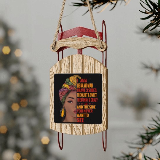 Libra woman Sled Ornaments
