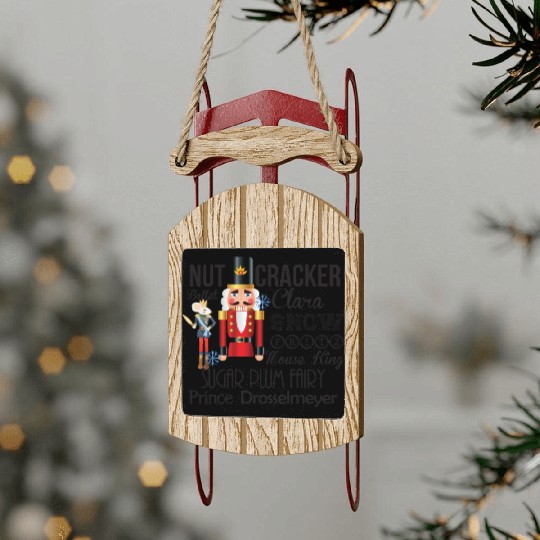 Nutcracker Ballet Sled Ornaments - Dance