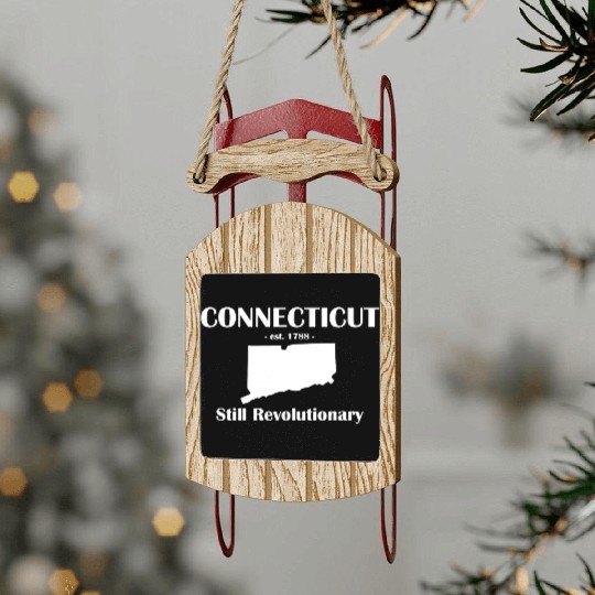 connecticut est 1788 Still Revolutionary Sled Ornaments
