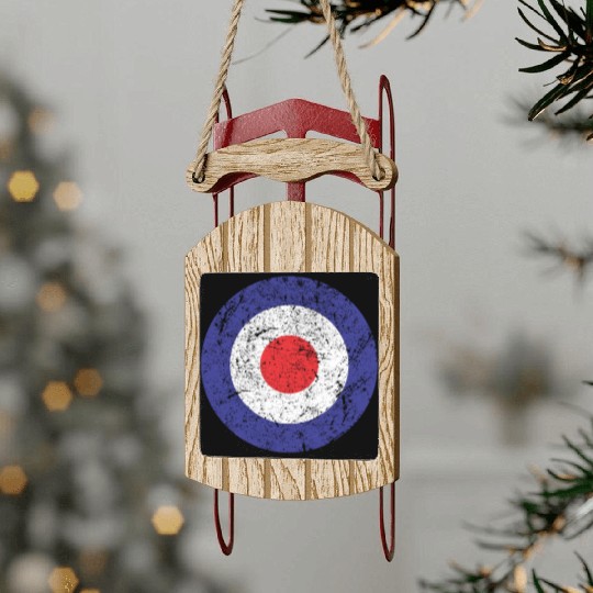 Royal Air Force World War II Spitfire Logo Retro Sled Ornaments
