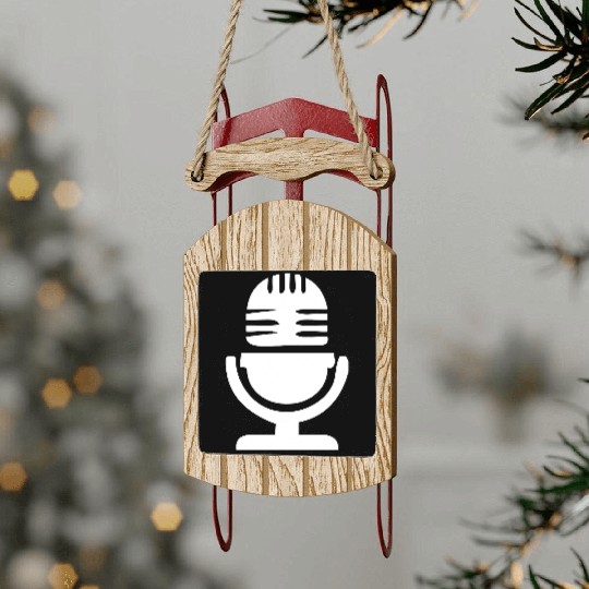 Static Microphone Sled Ornaments
