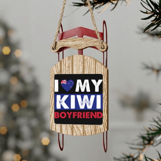 Kiwi Boyfriend Love Sled Ornaments