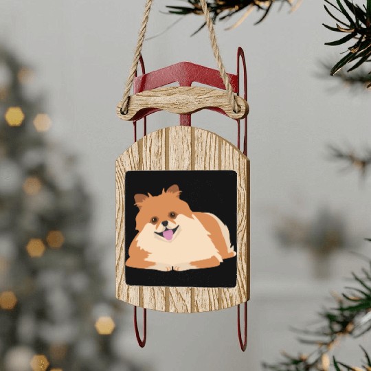 Favorite Dogs Cute Pomeranian - Gift Idea Sled Ornaments
