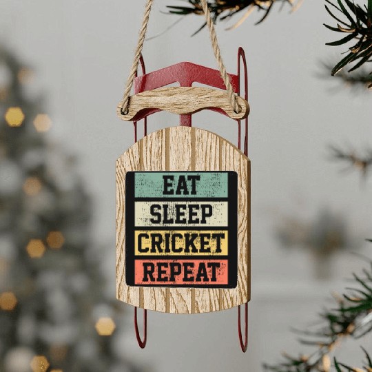 Cricket Sled Ornaments