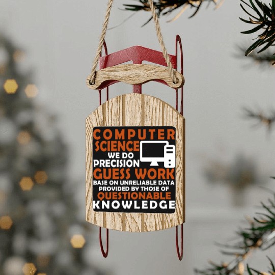 Computer science Sled Ornaments