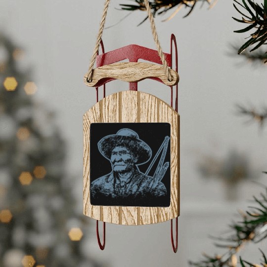 Geronimo Apache Native American Indian Warrior Sled Ornaments
