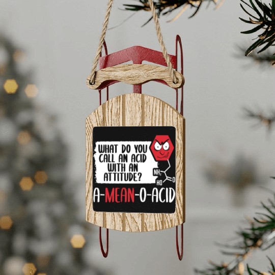 A Mean O Acid, Science Fiction Laboratory Science Sled Ornaments