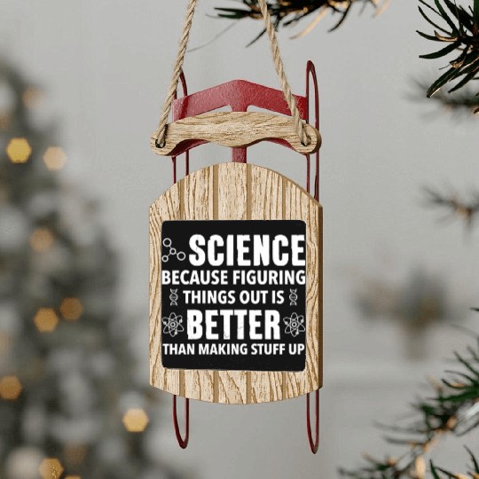 Science Because Figuring Things Science Teacher Sled Ornaments
