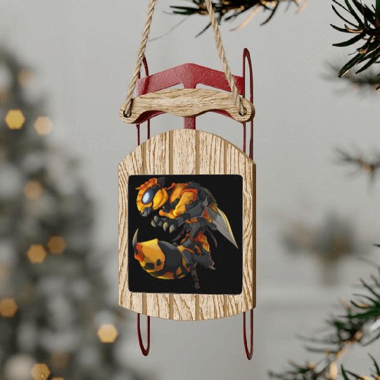 Chameleon Wasp Monster Sled Ornaments