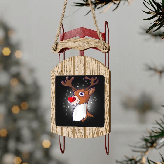 Rudolph The Red Nosed Reindeer Sled Ornaments