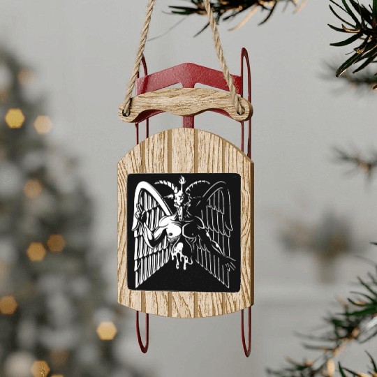 Dark Goat Baphomet - Satanic Lucifer Beelzebub Sled Ornaments