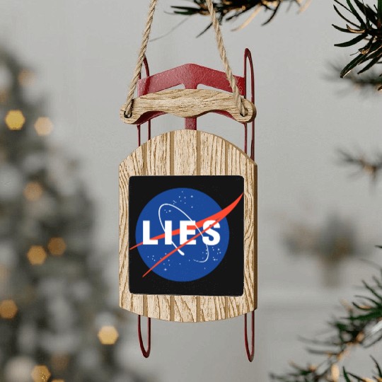 Nasa Lies Gifts Sled Ornaments