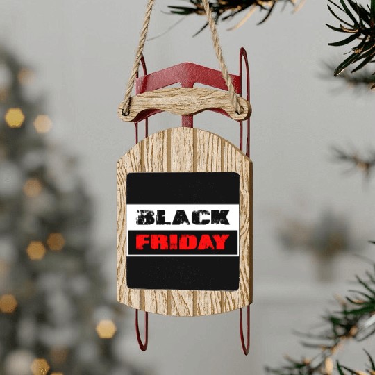 Black Friday Sled Ornaments