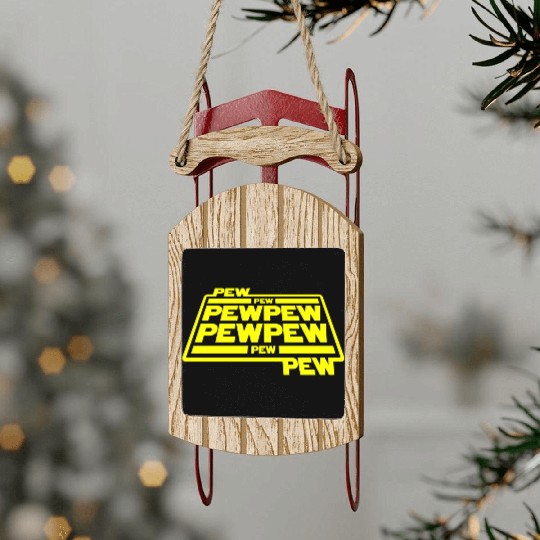 Pew Pew Pew Sled Ornaments