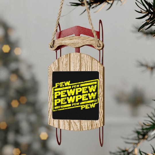 Pew Pew Pew Sled Ornaments