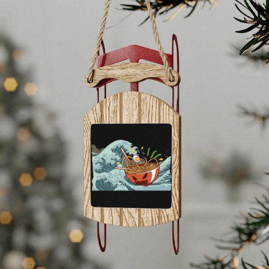 Ramen Monster Wave Kanagawa Sled Ornaments