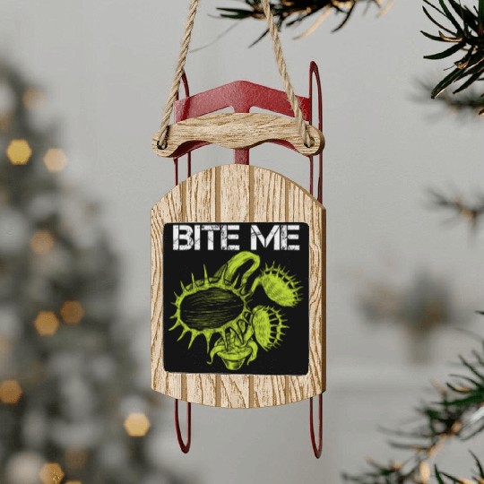 Carnivorous Plant Venus Fly Trap Lover Bite Me Sled Ornaments