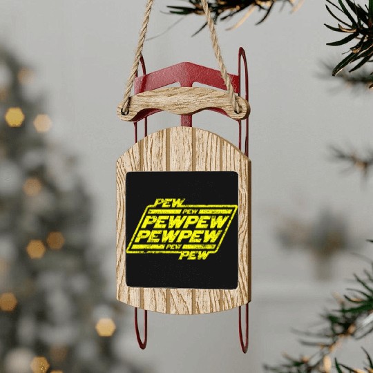 Pew Pew Pew Sled Ornaments