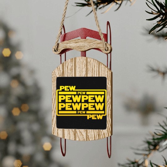Pew Pew Pew Sled Ornaments