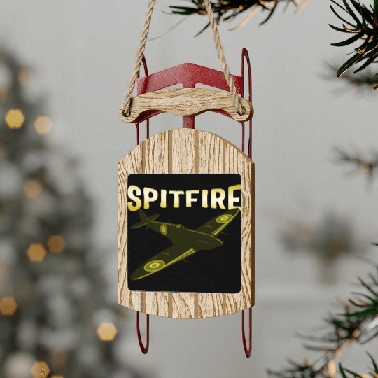 Spitfire UK Mk.1 RAF British WWII Fighter Royal Sled Ornaments