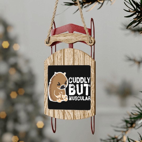 Cuddly But Muscular Wombat Sweet Australia Wild Sled Ornaments