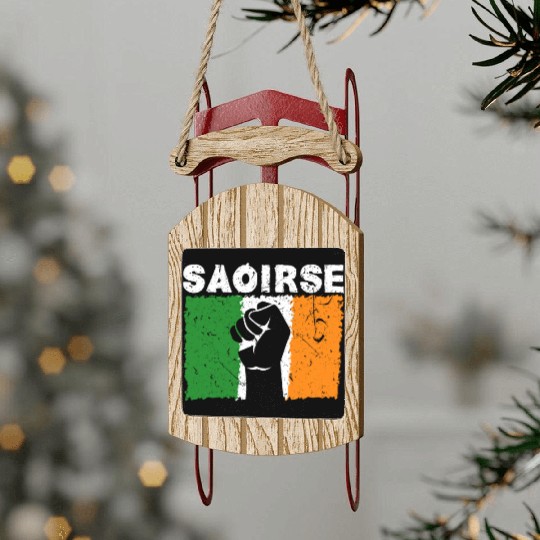 Saoirse Irish Republican Conservative Capitalist I Sled Ornaments