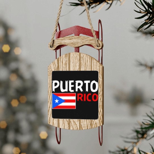 Puerto Rico Roots, Puerto Rican Flag, Puerto Rico Sled Ornaments