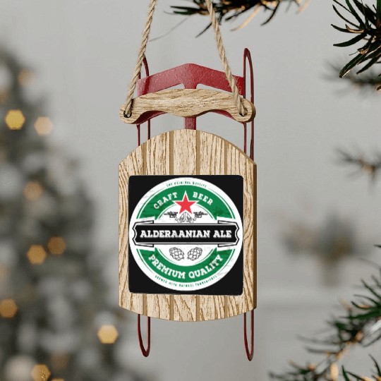 Alderaanian ale (Star Wars) — Vintage bottle beer Sled Ornaments
