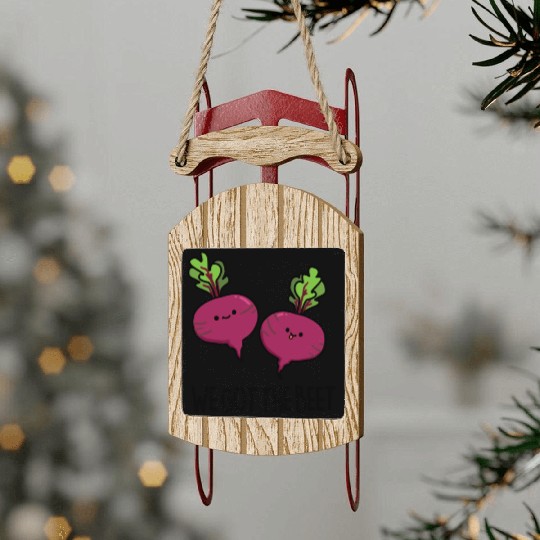 We Got The Beat Cute Vegetable Pun Sled Ornaments