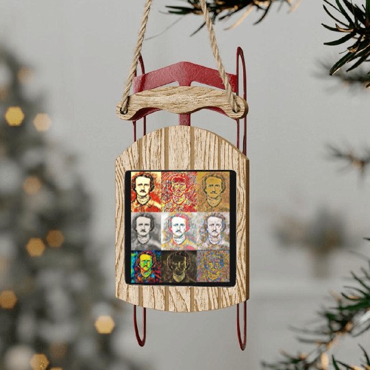 Unique Portrait Reveals Young Edgar Allan Poe Sled Ornaments