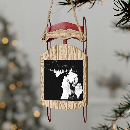 Explore Michigan Adventure Great Outdoors Sled Ornaments