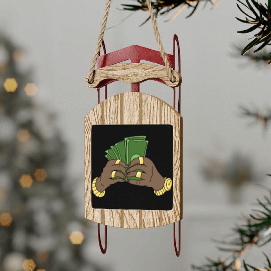 Money Sled Ornaments