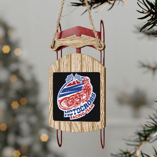 Motocross Racing Team Sled Ornaments