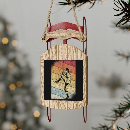 Vintage Baseball Sled Ornaments