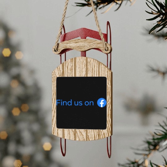 find us on facebook Sled Ornaments