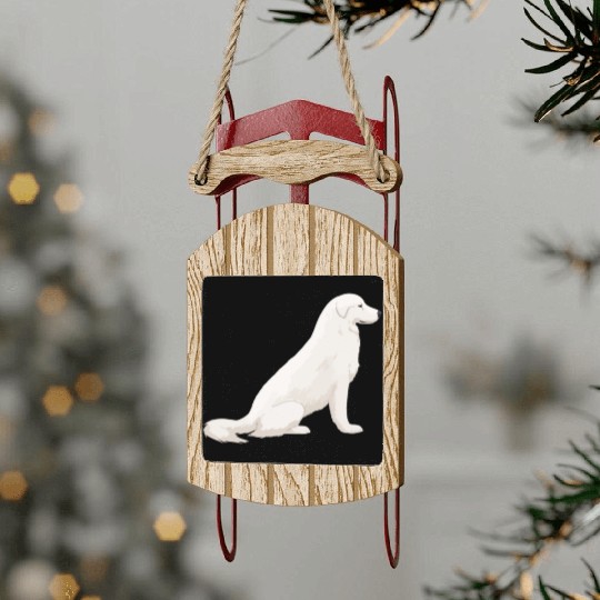 Great Pyrenees Sled Ornaments