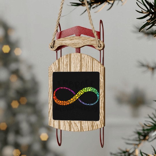 Embrace Neurodiversity Infinity Symbol Sled Ornaments