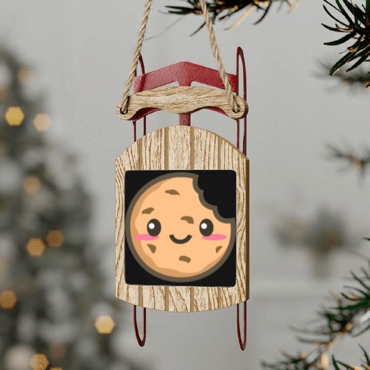 Chocolate Chip Cookies Sled Ornaments