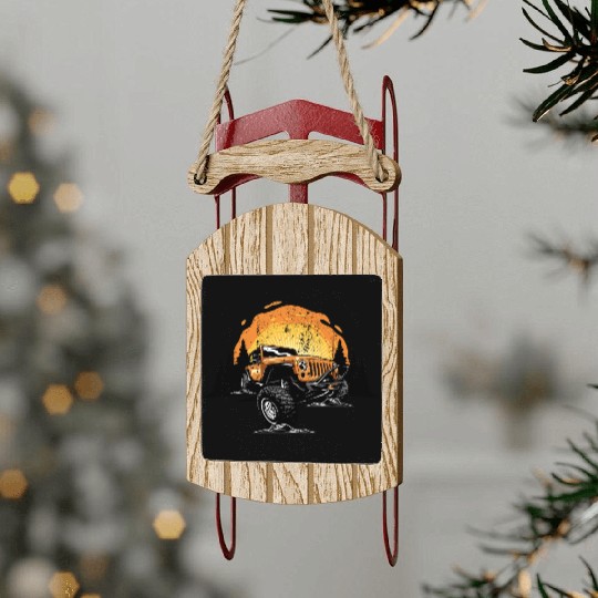 Jeep adventure Sled Ornaments