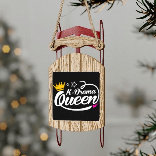 Kdrama Lover Korean Drama Fan Queen Mom Daughter Sled Ornaments